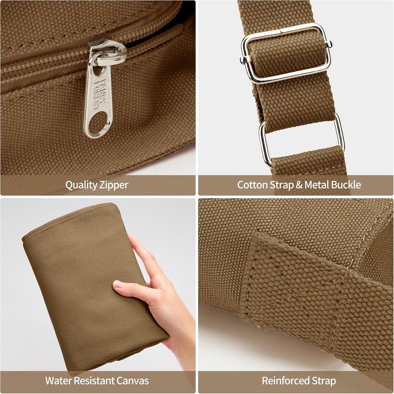 KALIDI FANCY FOREST KALIDI Canvas Tote Bag Large Hobo Crossbody Shoulder Handbag Zipper Messenger Bag for Women or Men Casual College Work - Image 4